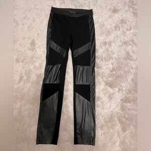BCBGMAXAZRIA faux letter trim leggings